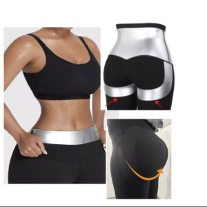 High Waist trainer legging with  Sauna fabric  inserted