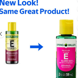 Spring Valley Skin Oil with Vitamin E for Skin Health, 24,000 IU, 3 fl oz